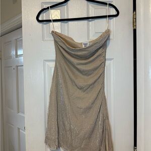 Princess Polly Shimmering Tan Mini Dress